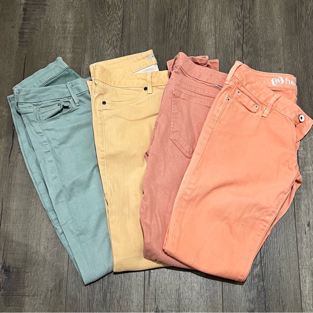 vintage 2010s/2000s pastel skinny jeans bundle